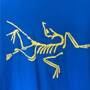 Arc'teryx Blue Tee with Yellow Reptile Design